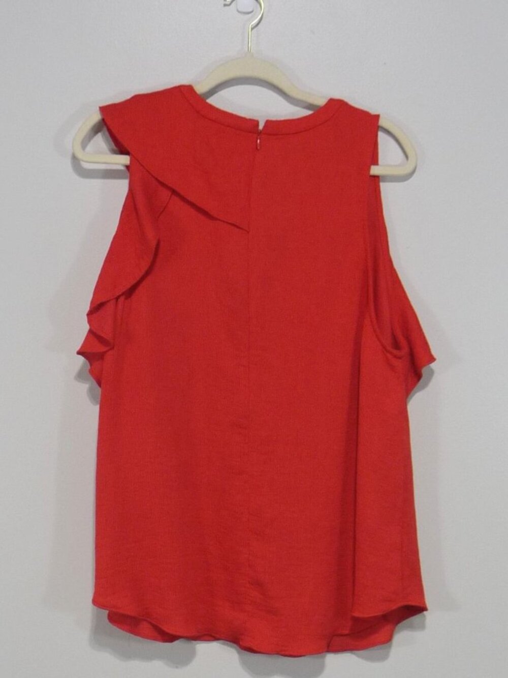 RACHEL ROY SIZE XXL RED SLEEVELESS RUFFLE TOP - Picture 6 of 8